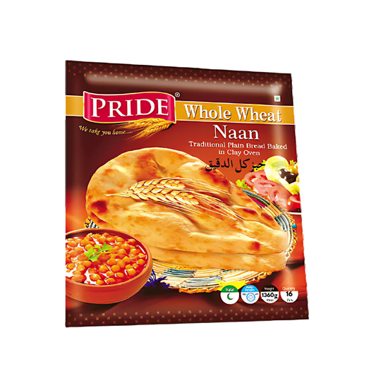 Pride Whole Wheat Naan - 8X16pcs