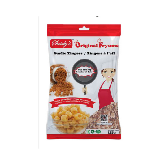 Swirly's Original Fryums Garlic Zingers - Vegan (Ready to Fry) - 16x125g