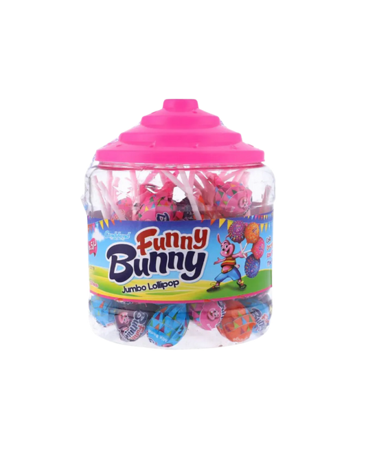 Candyland Funny Bunny Jar Lollipop 10g - 50pcsX12jar