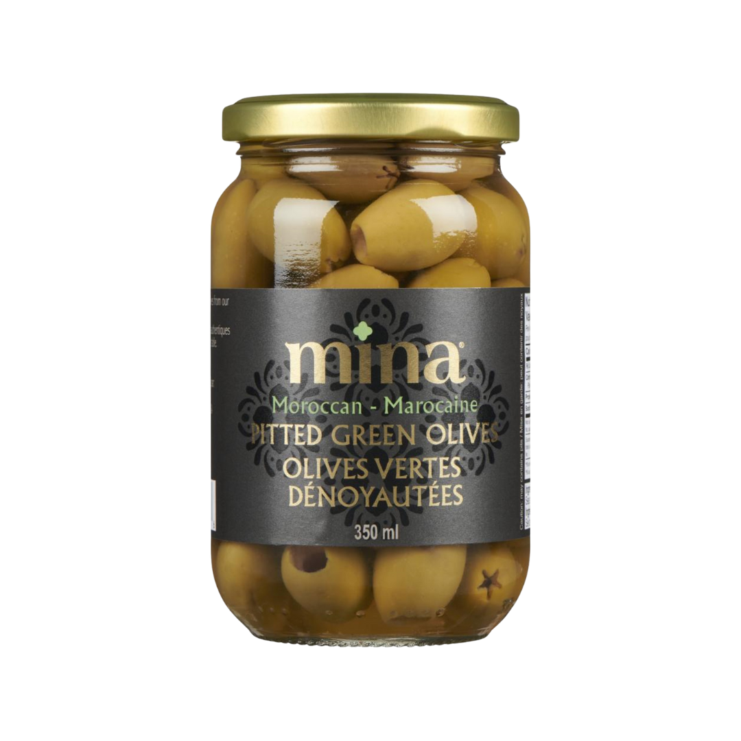 Mina Pitted Green Olives - 6x350ml