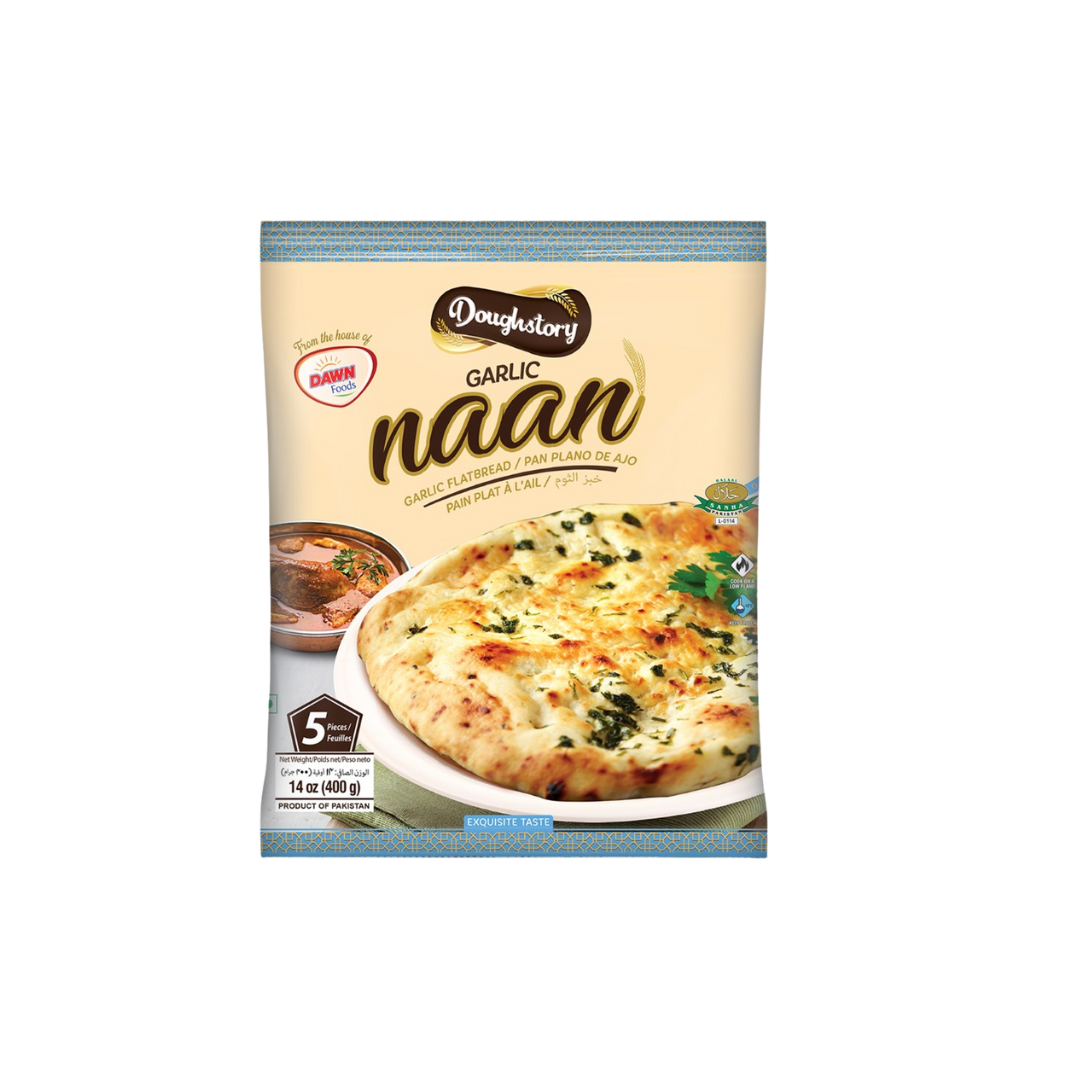 Dawn Doughstory Garlic Naan - 24x425g
