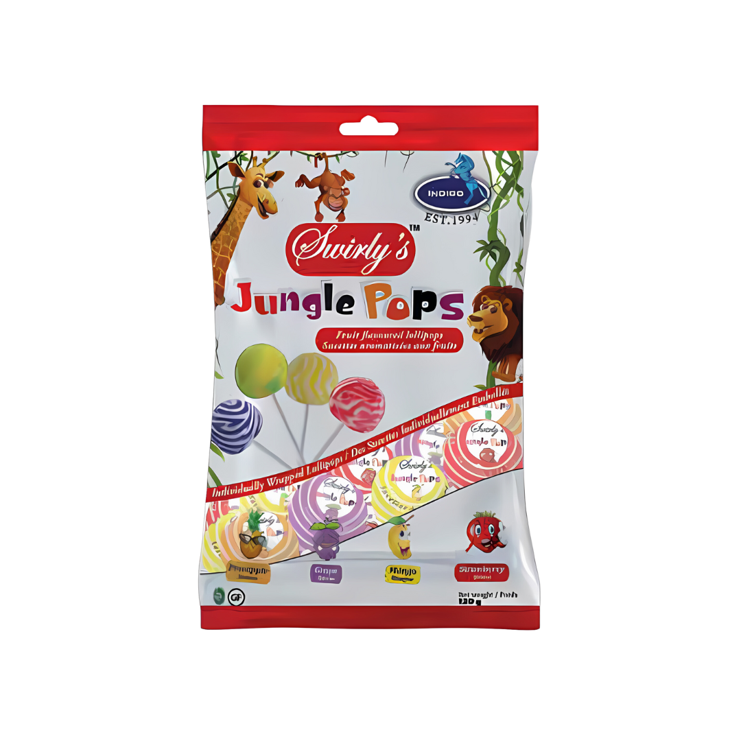 Swirly's Premium Hard candy Jungle Pops - 16x120g