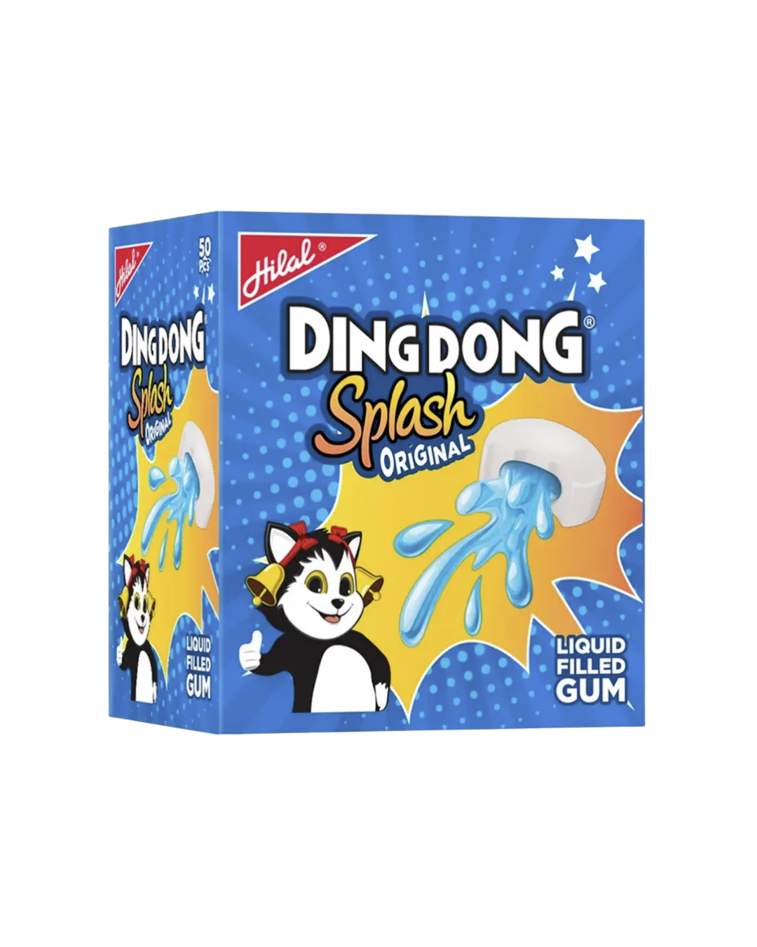 Hilal Ding Dong Bubble Gum Splash 50pcs x 18 boxes