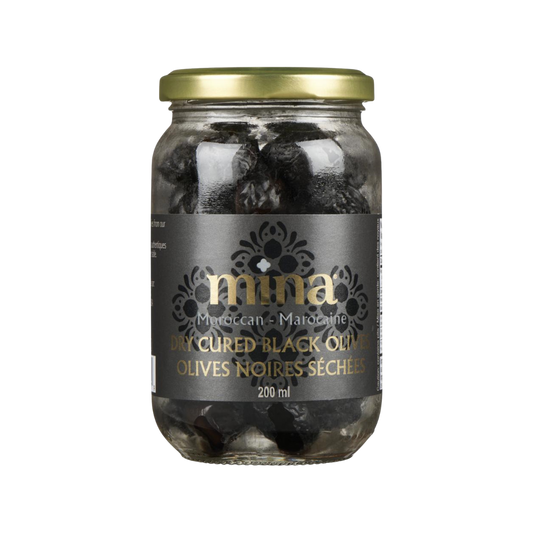 Mina Dry Cured Black Olives - 6x200g