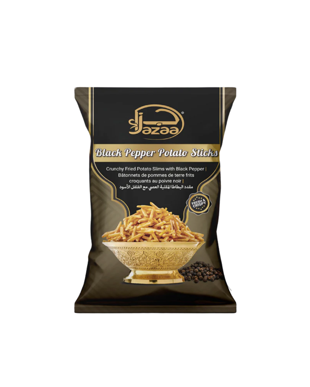 Jazaa Black Pepper Potato Sticks - 24x200g