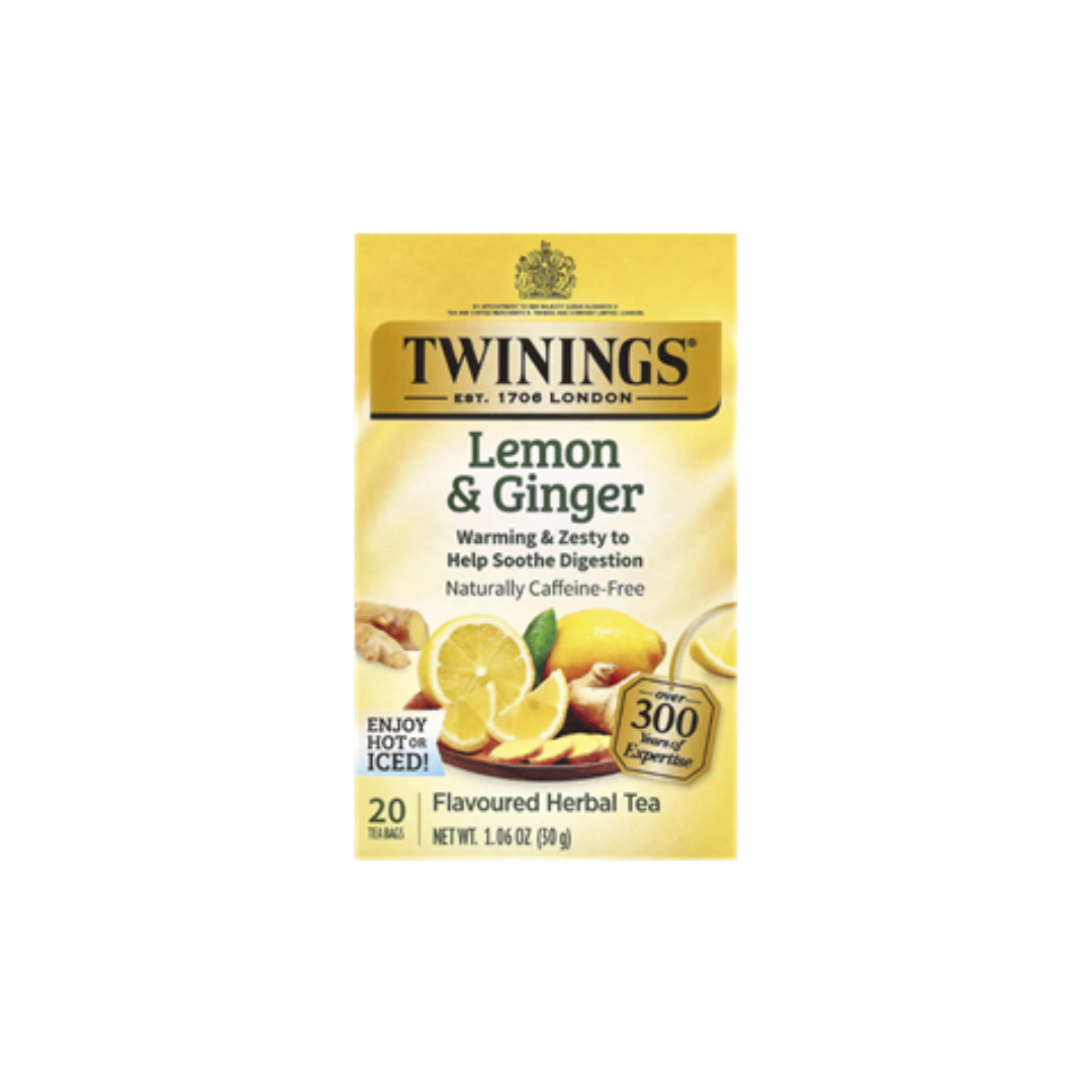 Twinnings Lemon Ginger Herbal Tea - 6x20ctx30g