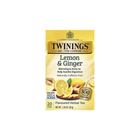 Twinnings Lemon Ginger Herbal Tea - 6x20ctx30g