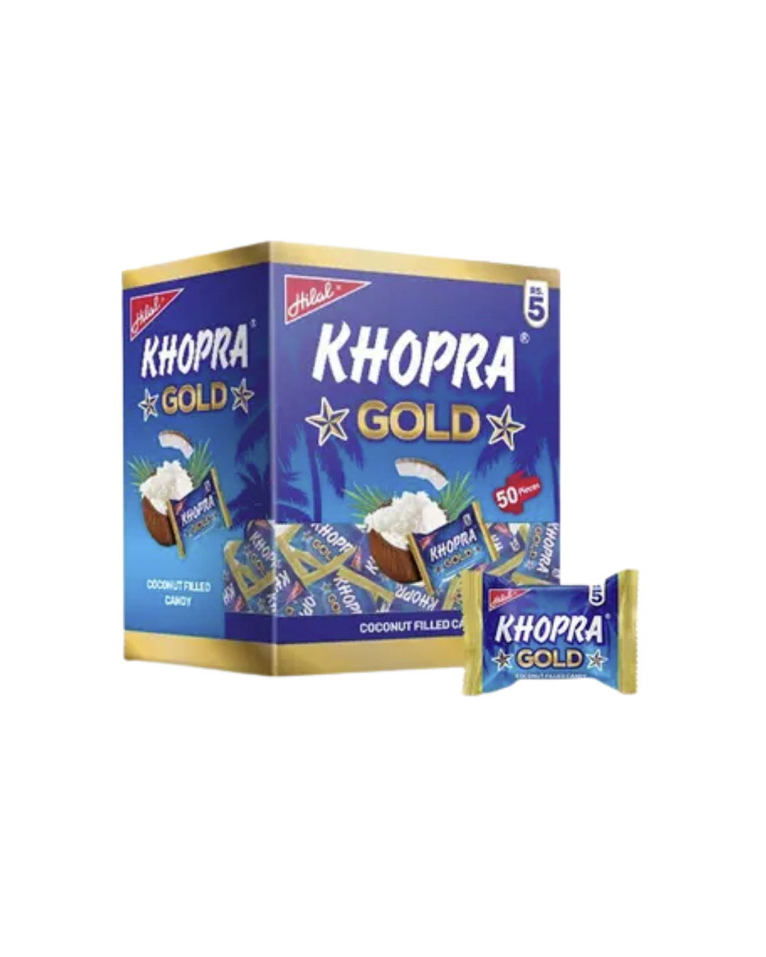 Hilal Khopra Candy Gold - 50pcsX18box
