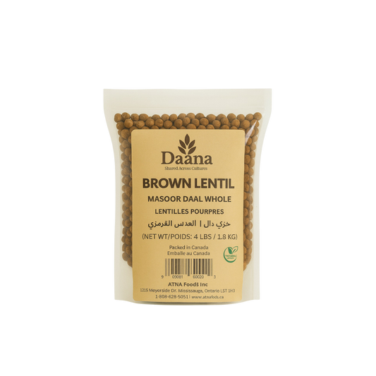 Daana Brown Lentil (Masoor Daal Whole) - 10x4lbs