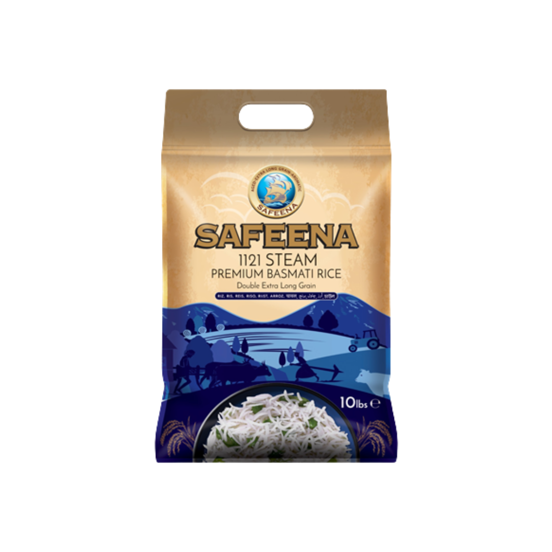 Safeena 1121 Steam Premium Basmati Rice - 10lbs