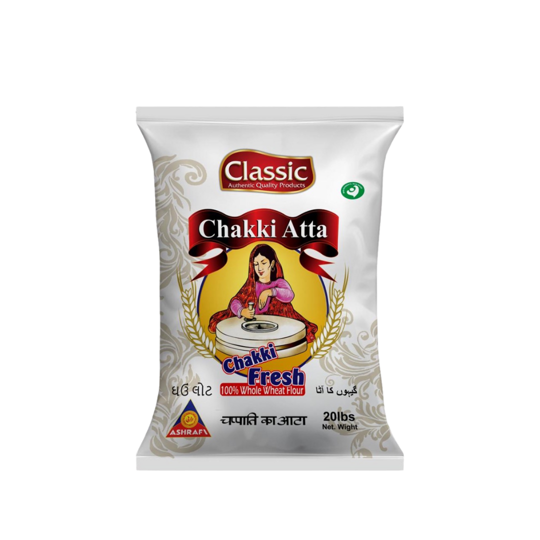 Ashrafi Chakki Atta (100% Whole Wheat Flour) - 2 x 20lb