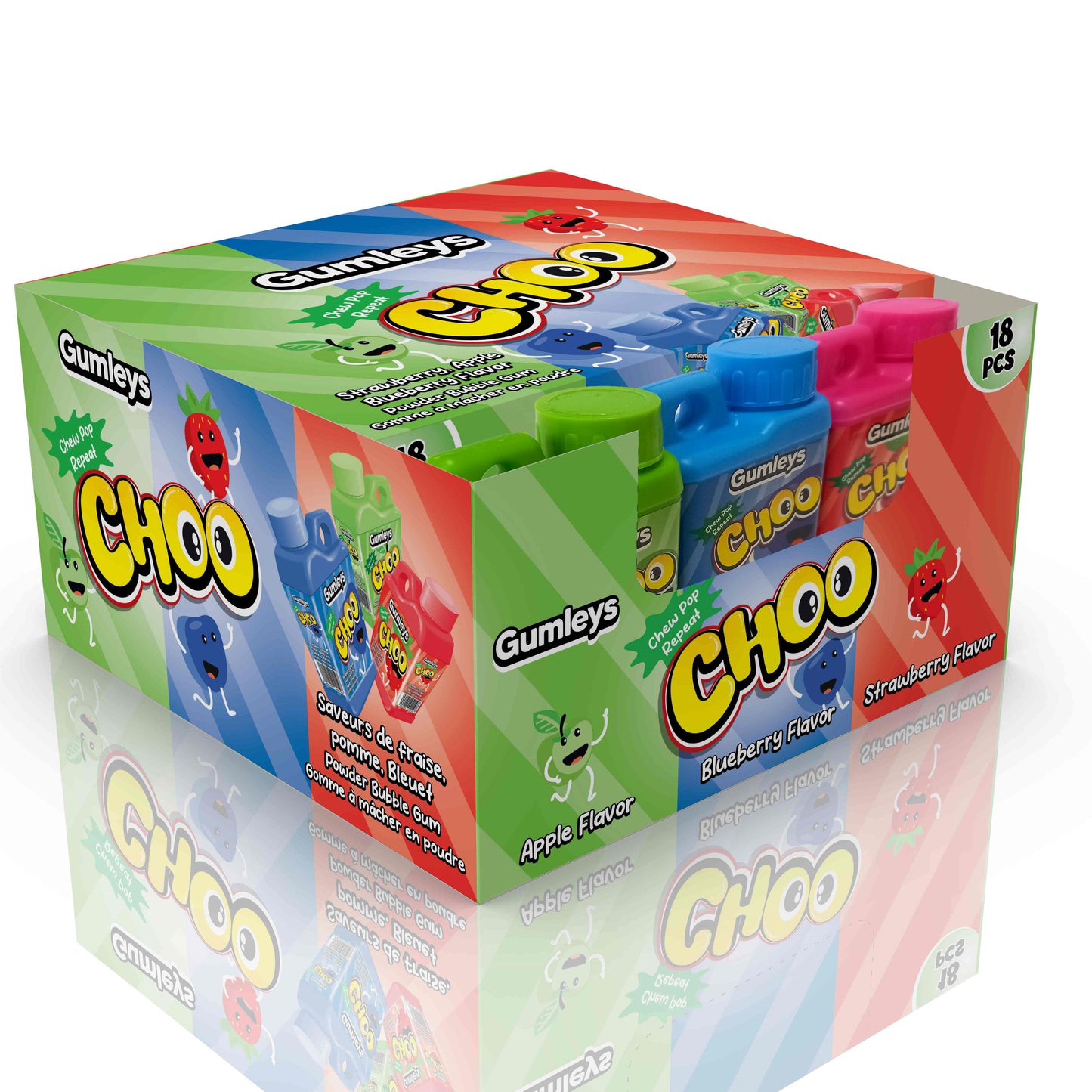 Mayfair Gumleys Choo Magic Powder Gum Assorted - 18x40g