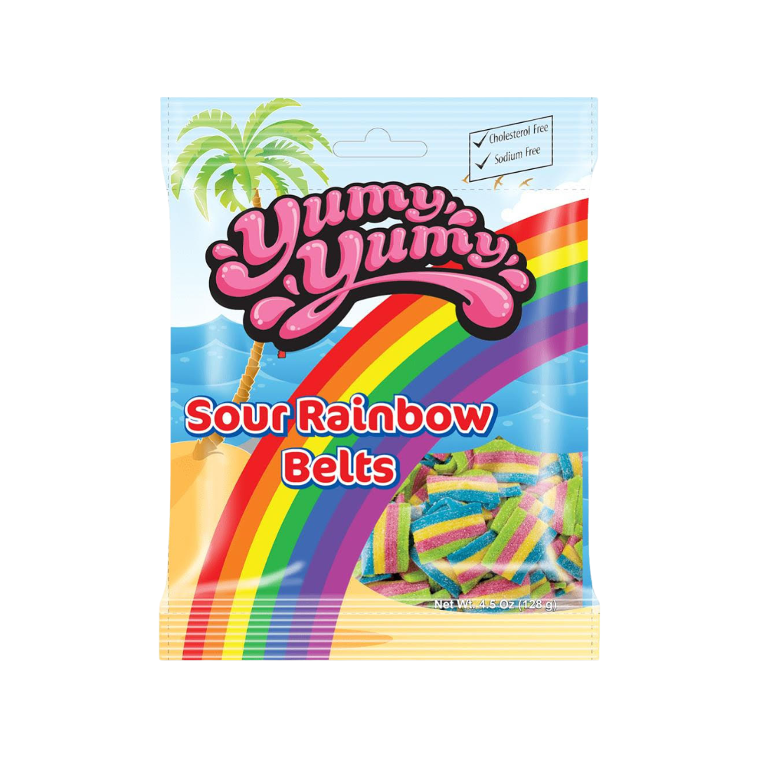 YumyYumy - Sour Rainbow Belts - 12x128g