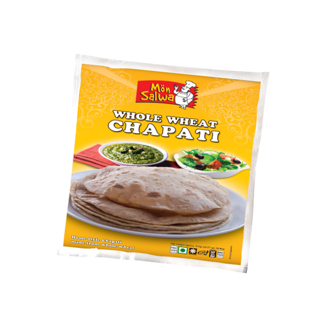 Mön Salwa Whole Wheat Chapatti - 8x18pcs (810g)