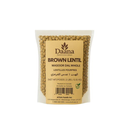 Daana Brown Lentil (Masoor Daal Whole) - 20x2lbs