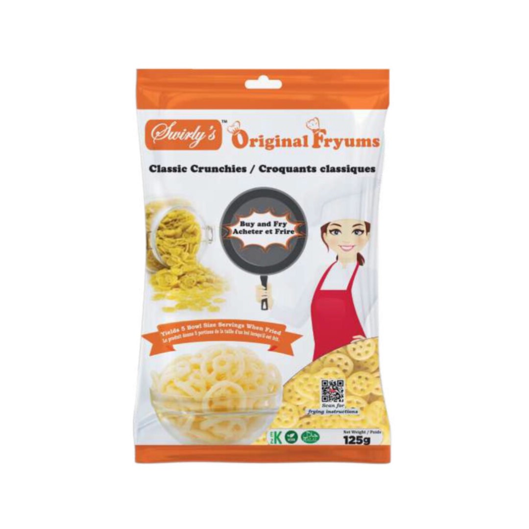 Swirly's Original Fryums Classic Crunchies - Vegan (Ready to Fry) - 16x125g
