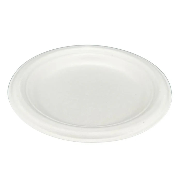 Eco-Craze - 6.75" Round Bagasse Plate - Retail Pack - 10x40ct