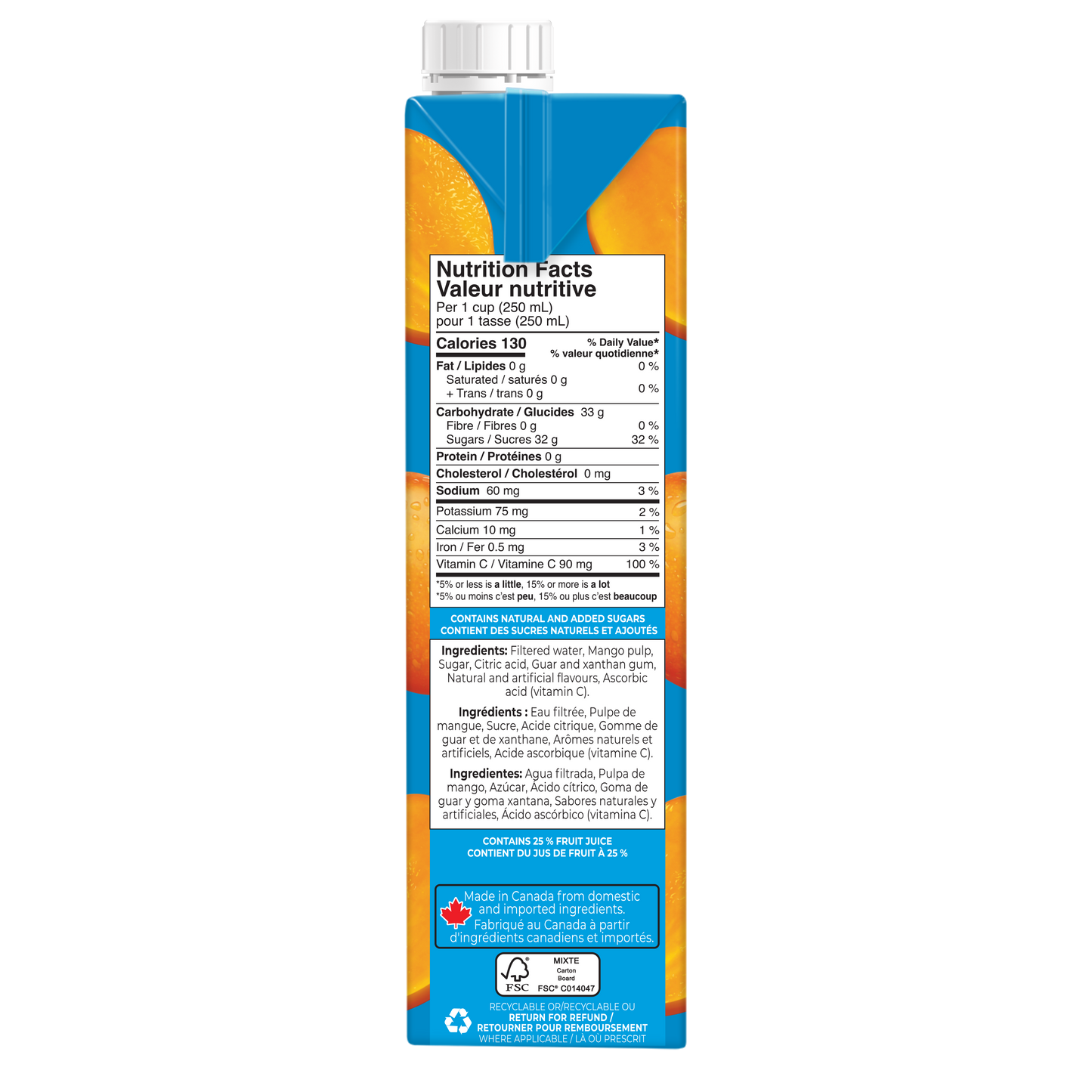 Rubicon Mango Juice Drink - 12x1L