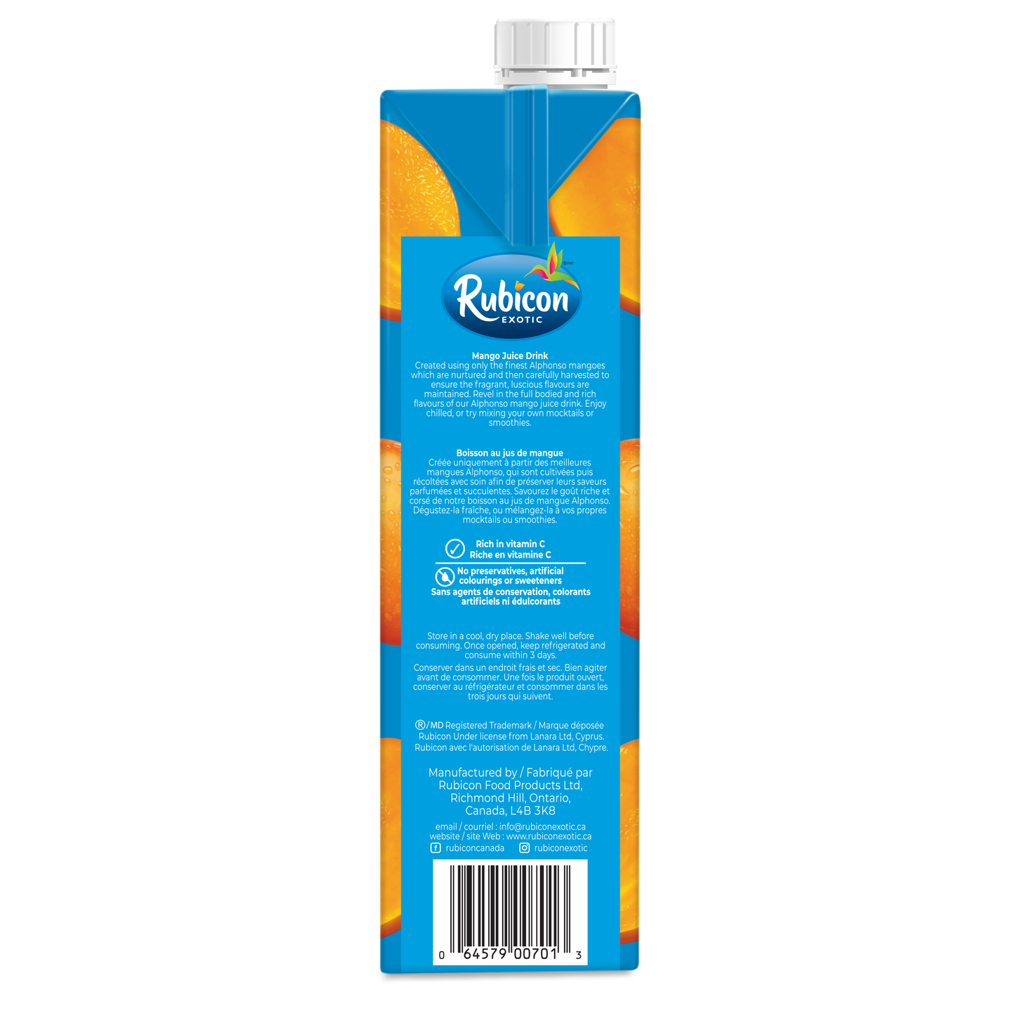 Rubicon Mango Juice Drink - 12x1L